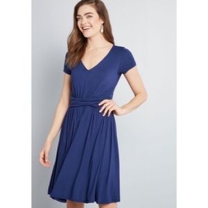 Navy Modcloth "A Pleasure Indeed" Dress